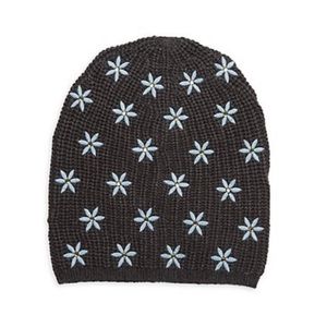 Carolyn Rowan Embroidered Floral Beanie #44